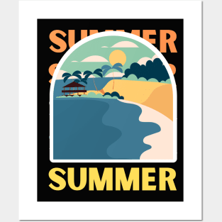 Hello summer sunset Beach summertime love ocean Posters and Art